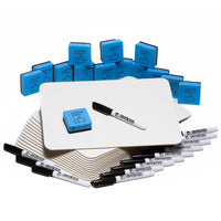 Charles Leonard - Pack de classe de tableaux effaçables à sec - 30 tableaux, 30 marqueurs, 30 gommes-L'ensemble tout compris contient tout ce dont vous avez besoin pour la salle de classe ! 30 de chaque uni/blanc, 9 x 12 po. Ces tableaux effaçables à sec individuels sont assez grands pour travailler sur des problèmes de mathématiques, d'anglais ou pour dessiner. Il suffit d'écrire et d'essuyer, c'est aussi simple que cela !