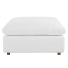 Modway - Commix Duvet Rempli Trop Rempli Ottoman - Blanc pur-Assemblée requise