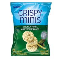 Quaker Crispy Minis Saveur Aneth Croquant Galettes de Riz Brun - 33g - Paquet de 32-Sans arome ni colorants artificiels