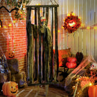 Outsunny - Décoration d'Halloween animée - squelette faucheur animatronique-Effets sonores et lumineux dynamiques qui créent une atmosphère immersive et terrifiante pour Halloween 