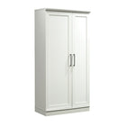 Sauder - 422427 La Collection HomePlus Meuble de Rangement - Finition Soft White-Deux tablettes réglables et une tablette fixe derrière chaque porte. 