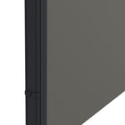 Outsunny - Store latéral rétractable - 13 pi x 6 pi - gris foncé-Fixez un côté au mur et l'autre côté au béton, au sol en ciment ou à une terrasse en bois pour une meilleure stabilité
