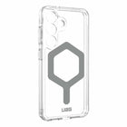 UAG - Plyo Clear Case avec aimant pour Samsung Galaxy S25 - Ice/Silver-Coque blindée et noyau souple résistant aux impacts