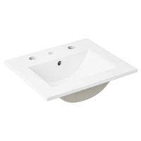 Modway - Cayman 18" Lavabo de salle de bain in Blanc-Lavabo de salle de bain moderne de 18"
