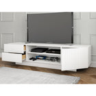 Nexera - Meuble audio-vidéo Marble, 72po, Blanc-Accommode un écran de téléviseur jusqu'à 80 pouces