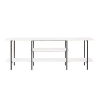 Manhattan Comfort - Console moderne Celine 70,86 po - Blanc-Console basse moderne contemporaine parfaite pour le salon et le bureau à domicile