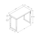 Monarch Specialties - 7675 Bureau 48 po L - Hauteur Adjustable Noyer/Metal Noir-8
