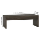 Hudson&Canal - Table basse rectangulaire Lawrence , 48 po de largeur, brun aulne-9