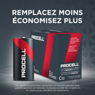 Duracell - Piles alcalines C Procell - paquet de 12-Emballés en vrac et codés individuellement par date pour une gestion efficace des stocks