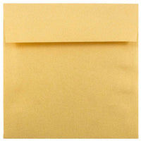  JAM Paper Enveloppes d'invitation carrées métalliques 6,5 x 6,5 po - Stardream Gold - paquet de 25-Couleur : Stardream doré.