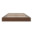 Nexera - Lit plateforme Queen, Noyer-Accommode un matelas standard de format Queen.  Sommier non requis. Capacité de charge de 500 lbs