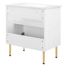 Modway - Chaucer 30" Vanette de salle de bain - Blanc blanc-Assemblée requise