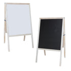 Crestline - Chevalet de présentation blanc naturel effaçable à sec/tableau noir - 107 x 61 cm-Se replie à plat pour un rangement facile
