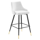 Modway - Adorn Performance Velvet Tabouret de bar - Blanc-Tabouret de bar moderne vintage