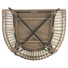 Manhattan Comfort - Fauteuil œuf autoportant moderne Spezia 33,46" pour patio, beige et crème-16,53 po L x 33,46 po l x 59,76 po H