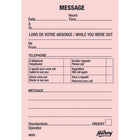 Hilroy - Blocs messages telephoniques - 3-1/2 po x 5 po - Bilingue-Rose traditionnel