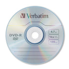 Verbatim - DVD-R 16x, 4,7 Go, paq. cyl./100-Revêtement Advanced Azo pour un rendement optimisé à l'inscription et à la lecture