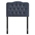 Modway - Annabel Mélange de lin premium Tête de lit jumelée, Denim-Tête de lit rembourrée en mousse dense