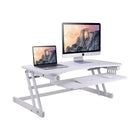 Rocelco – Plateforme réglable DADR de luxe, très large, pour bureau assis/debout, 37 po, blanc (DADR-W)-Le niveau décalé entre le clavier et le moniteur maintient le moniteur à la hauteur correcte pour prévenir la tension au cou sans réglages manuels nécessaires, debout ou assis, (dimensions de la plateforme pour clavier de 29,5 po x 11,8 po)