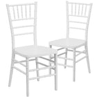 Flash Furniture - Chaise Chiavari empilable de la série HERCULES PREMIUM en résine blanche-Capacité de poids de 1000 lb