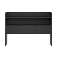 Nexera - Tête de lit de rangement double Hunter, Noir-Stockage efficace : intègre parfaitement praticité et design moderne