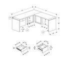 Monarch Specialties - 7582 Bureau 72 po - Blanc Lustre/Tiroir Cote Droit/Gauche-Assemblage requis: instructions illustrées et tout le matériel sont fournis pour des raisons pratiques (outils supplémentaires peuvent être nécessaires).