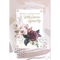 Rosedale Gold - Cartes de souhaits Sympathie avec enveloppes – 5-1/2 po x 8 po – Fleurs rouges et roses – paquet de 6-Cartes de souhaits qualité boutique