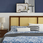 Modway - Delmare Canne Tête de lit King, Noyer-Rotin de canne tressé