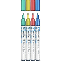 Schneider - Marqueurs de peinture Paint-It 011 - Bleu/Rouge - Paquet de 4-Avec le marqueur de peinture, faites ressortir vos conceptions et mises en page avec des marques et des traits détaillés