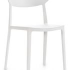 Offices to Go - Chaise empilable Kylie, blanc-En polypropylène durable et facile à nettoyer
