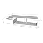 Nexera - Meuble audio-vidéo Rustik, 60 po, 3 tiroirs, Noyer-Finition en mélamine de qualité supérieure, résistante aux égratignures, aux taches et à l'eau pour votre usage quotidien