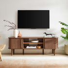 Modway - Contour 55 po Meuble TV, Noyer-Hévéa, panneau de particules, MDF
