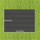 Outsunny - Toile de rechange rétractable pour pergola 8,5 pi L x 11,5 pi l pour structure 10 pi L x 13 pi l (seulement la couverture supérieure), gris foncé-10 trous de drainage d'eau