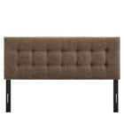 Modway - Emily Tissu tapis Tête de lit King Size, Moka-Assemblée requise