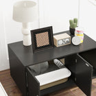 PawHut - Boîte de rangement pour litière de chat, table d’appoint avec griffoir - noir-Doté d’un trou latéral pour un accès facile du chat 