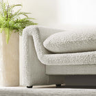 Modway - Waverly Tissu Boucle Banc - Ivoire-Coussinets de pied ajustables non marqués