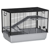 PawHut - Cage à hamster et cochon d’Inde à 3 niveaux 31,5 po x 19 po x 23 po - gris-Convient aux hamsters, chinchillas, cochons d’Inde et autres petits animaux 