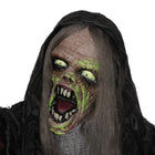 HOMCOM - Accessoire animatronique pour Halloween monstre vert à grande bouche-Les hurlements effrayants renforcent l'atmosphère sinistre 