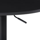 CorLiving - Table de salle à manger à piédestal réglable - Ronde - Noir-Montage facile