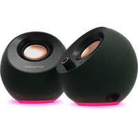 Creative Labs - Système d'enceintes Bluetooth portable Pebble Pro 2.0 51MF1710AA001 - Vert/Noir-La scène sonore surélevée à 45° dirige le son vers vous pour une meilleure qualité sonore