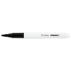 Staples - Marqueurs à effacement sec − Pointe fine − Noir − Paquet de 4-L'encre à faible odeur est idéal pour l'utilisation à la maison, au bureau ou à la salle de classe
