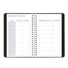 Blueline - 2025-2026 agenda académique quotidien/mensuel  - 8 po x 5 po - Noir - Bilingue-NOUVEAUX: planificateur trimestriel, horaire de cours, objectifs mensuels, calendrier des événements, listes de tâches, contacts, mots de passe, section dédiée aux notes, et aperçu sur trois ans