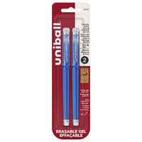 uni-ball − Stylos à gel effaçable − 0,7 mm − bleu − paquet de 2-Stylos gel