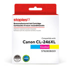 Staples - Cartouche d’encre Canon CL-246XL remise à neuf - rendement élevé - colour - paquet de 2-Colour