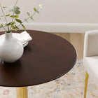 Modway - Verne 28 po Table à manger, Noyer cerise doré-Conception du grain de bois