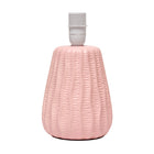 Simple Designs - Mini lampe de table texturée - rose clair avec abat-jour assorti-7