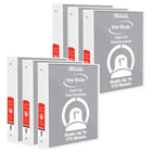 BAZIC Products - Classeur View, 3 anneaux, 1 po, 2 pochettes, blanc, paquet de 6-Couverture en vinyle rigide