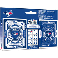 Masterpieces Puzzle Company - L'ensemble de deux jeux de cartes à jouer et dés de Toronto Blue Jays-Age: 18+