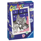 Ravensburger - CreArt peinture par numéros Sleepy Kitties-Chaque zone est clairement numérotée et délimitée dans sa couleur pour correspondre facilement aux peintures numérotées