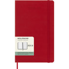 Moleskine - Agenda semainier Classic18 mois 2025-2026 - couverture rigide - grand format (12 -7 x 21 cm) - rouge écarlate - 208 pages-Daté de juillet 2025 à décembre 2026